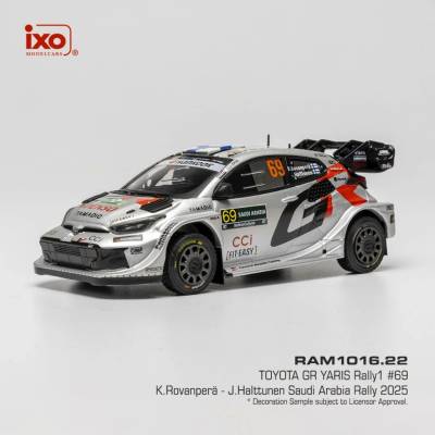 Toyota GR Yaris Rally1 Rally Saudi Arabia 2025 69 Rovanperä HalttunenIXO 1:43