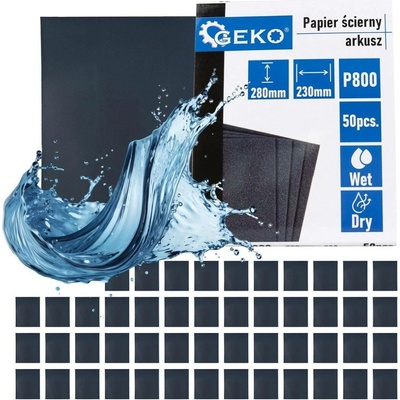 Geko Vodní brusný papír – list 230 × 280 mm, zrnitost P800 (Geko)