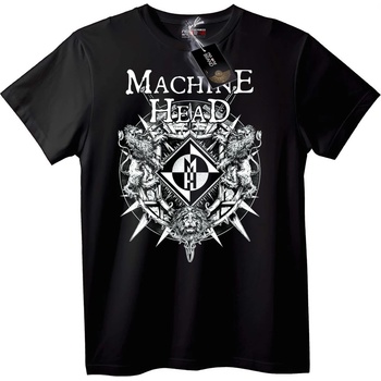 NOONEBRAND Тениска Machine Head Лого - 2XL, White