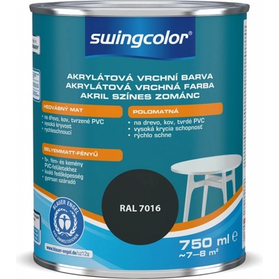 Swingcolor Farebný email 0,75 l antracitovo šedý