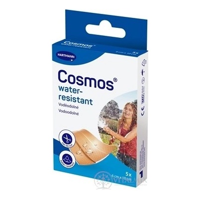 Cosmos Water-resistant voděodolná náplast na rány 6 cm x 10 cm 5 ks