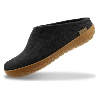 Glerups Slip-on with natural rubber sole honey charcoal charcoal