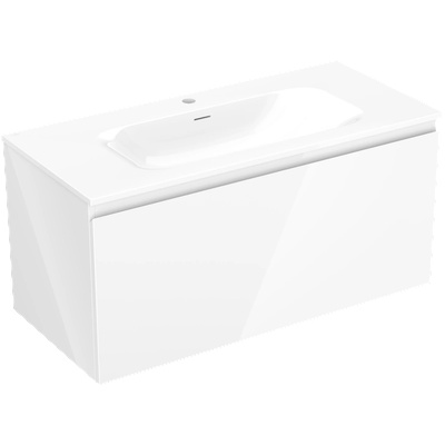 Mexen Orio шкаф за баня 100 см с мивка Vela, 1 чекмедже, бял гланц - 91A10-10047-1-BF00-W23M00 (91A10-10047-1-BF00-W23M00)