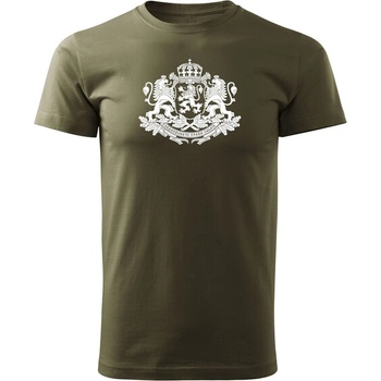 Image 1 of DRAGOWA Тениска с къс ръкав Герб на България, маслинова (37415)