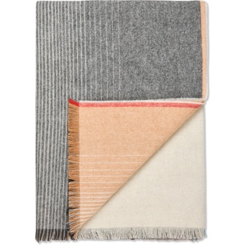Elvang Carte Postale одеяло, 130 x 200 см, сиво-оранжево (70015-BBR)