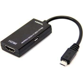 DeTech Преходник DeTech Micro USB към HDMI MHL, 15см, Черен - 18158 (18158)