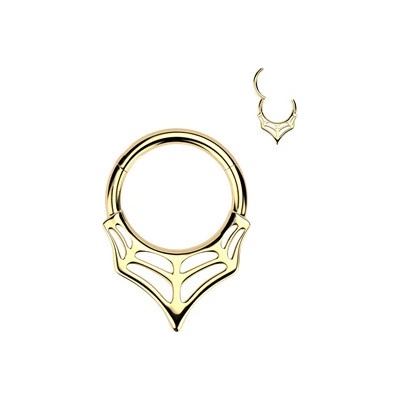 Šperky4U Zlacený ocelový kruh helix SG123-GD