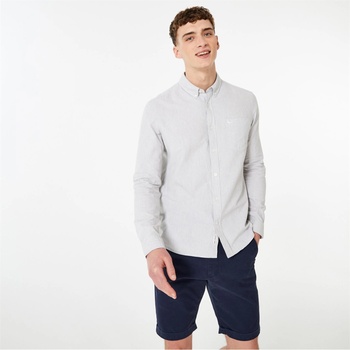 Jack Wills Wadsworth Oxford Shirt Mens - Lt Ash Mrl