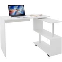ML-Design Stôl v tvare L, 150x88x75 cm, biely, z MDF