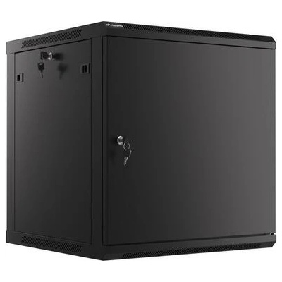 Lanberg Комуникационен шкаф, Lanberg rack cabinet 19" wall-mount 12U/600x600 for self-assembly with metal door black (flat pack) (WF01-6612-00B)