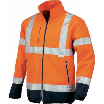 ISSA LINE Flash Reflexná softshellová bunda oranžová
