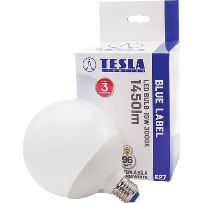 Tesla LED žiarovka GLOBE/ E27/ 15W/ 230V/ 1450lm/ 3000K/ teplá biela