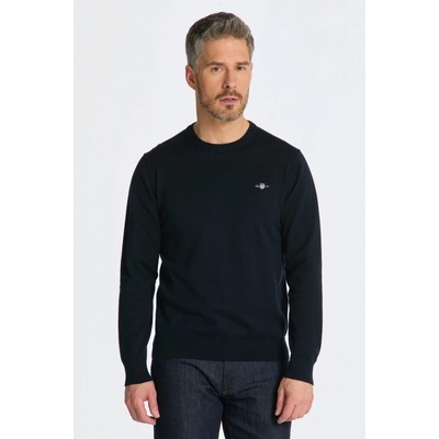 Gant sveter Classic Cotton C-neck modrá