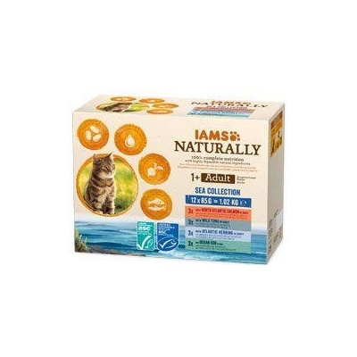 Eukanuba Iams Cat Adult morské mäso v omáčke multipack 12 x 85 g