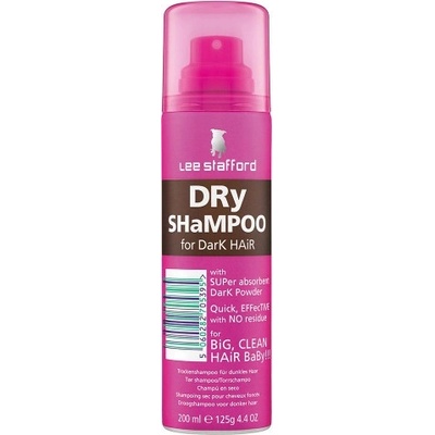 Lee Stafford Dry Shampoo Dark Brown Suchý šampón na tmavohnedé vlasy 200 ml