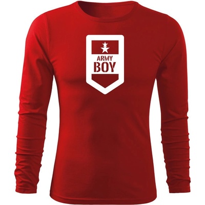 Dragowa Fit-T tričko s dlhým rukávom army boy červené