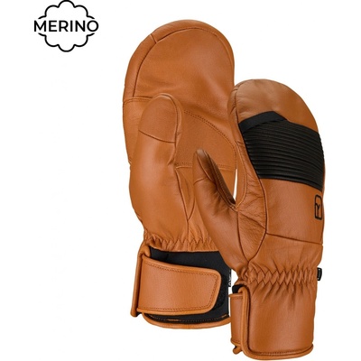Ortovox Full Leather mitten rukavice bristle brown