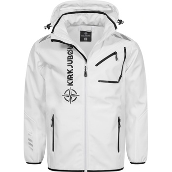 KirkjubØur Мъжко яке KIRKJUBØUR® Alvik Men SOFTSHELL jacket 10, 000 mm water column white/black