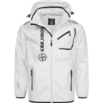 KirkjubØur Мъжко яке KIRKJUBØUR® Alvik Men SOFTSHELL jacket 10, 000 mm water column white/black