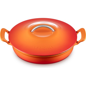 Le Creuset Modern Heritage Gourmet Тенджера ниска 28 cm, огнено оранжево (21701280902430)