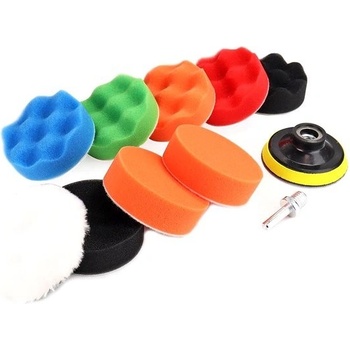 AMiO Sada leštících kotoučů s adaptérem 9ks + kotouč 80mm + adaptér M14