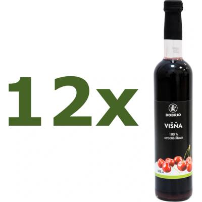 Dobrio Višňa 100% ovocná šťava BIO 12 x 500 ml