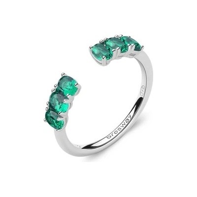 Brosway Fancy Stříbrný prsten se zelenými zirkony Life Green FLG10
