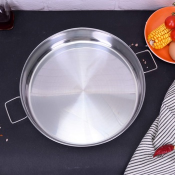 26 см кръгла тава от алпака с дръжки