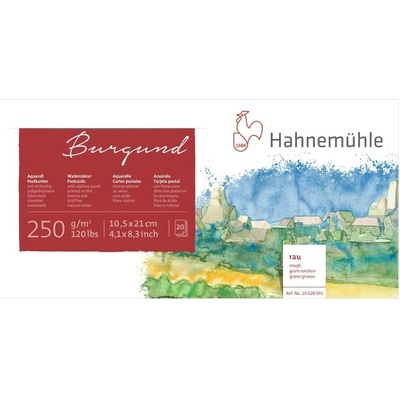 K Hahnemühle Burgund 250 gr m2 DRSNÝ 20 listov 10,5x21 cm