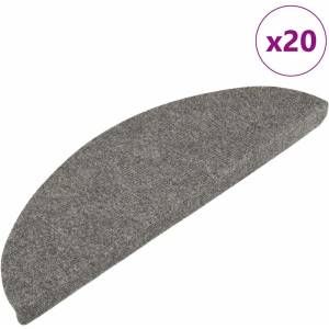 vidaXL Самозалепващи стелки за стълби, 20 бр, сиви, 56x17x3 см (3365909)