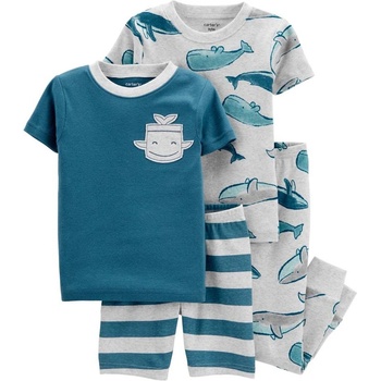 CARTER'S Pyžamo dlhé a krátke nohavice krátky rukáv 2ks Whale chlapec