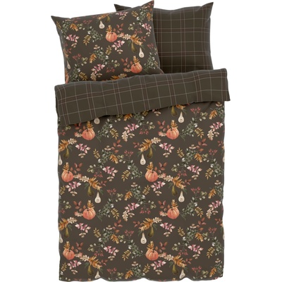 Livarno home obliečky zo saténového mikrovlákna 240 x 220 cm tekvica/hnedá 100392973