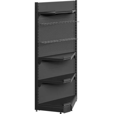 Marbo Regál do prodejny s perforovaným panelem rohový 193x65x65 4 police Marbo
