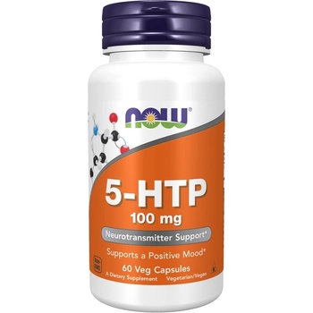 NOW NOW 5-HTP 100mg, 60 Veg Capsules