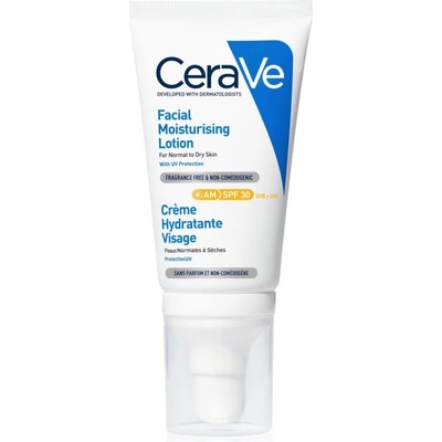 CeraVe Moisturizers хидратиращ крем за лице за нормална към суха кожа SPF 30 52ml