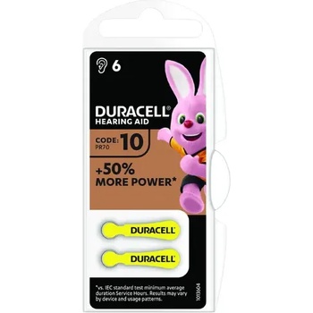 Image 1 of Duracell Батерия цинково въздушна duracell za10 6 бр (dur-bz-za10)