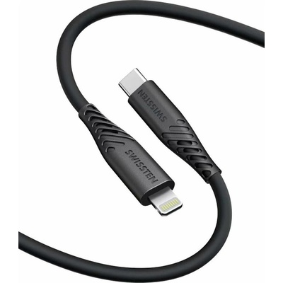 Swissten 71506517 USB-C / Lightning, 0,4m, černý