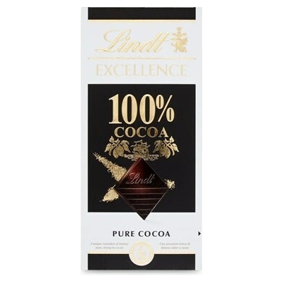 Lindt Excellence Horká čokoláda 100 % Pure Cocoa Dark tmavá 50 g
