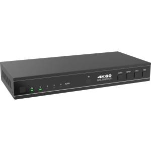 EVOCONNECT Безшевен HDMI2.0b 4x1 суич с Multi-Viewer, с аудио екстрактор, 4K@60Hz 4: 4: 4, HDCP2.2, с дистанционно управление (HDCVT-HDC-SWB41MV)