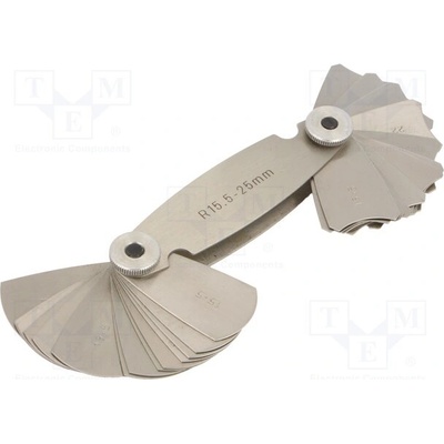 SCALA 467.103 Radius gauges Range 15,5÷25; 15pcs.