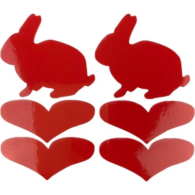 Samolepky reflexné ShamanRacing set hroch 6ks červená