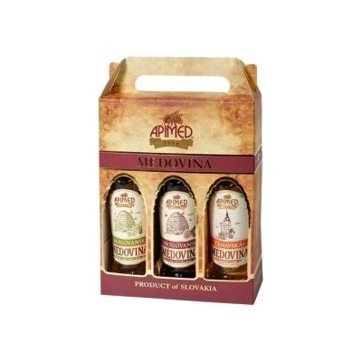 Apimed Medovina De Luxe 3 x 13,5% 0,18 l
