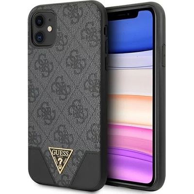 GUESS GUHCN61PU4GHBK iPhone 11 сив твърд калъф 4G Triangle Collection (GUHCN61PU4GHBK)