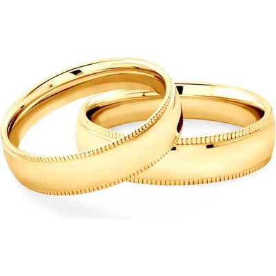 SAVICKI Сватбени халки: злато, полукръгъл профил. 5 мм