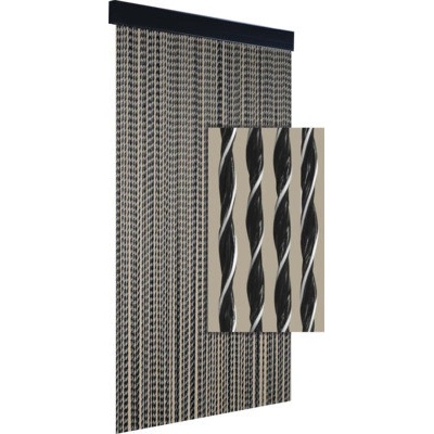 Záves na dvere Demi čierna/biela 90x210 cm