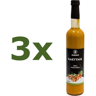 Dobrio Rakytník 100% ovocná šťava 3 x 500 ml