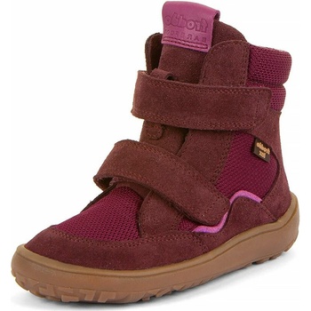 Froddo dívčí zimní barefoot boty TEX WINTER TL Bordeaux