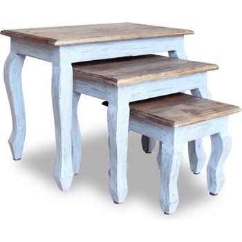 Image 1 of vidaXL Комплект 3 стифиращи масички, махагоново дърво масив (244505)