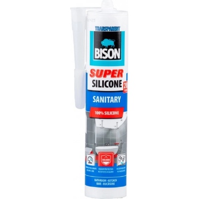 Bison Super Silicone Sanitary 280 ml transparentná