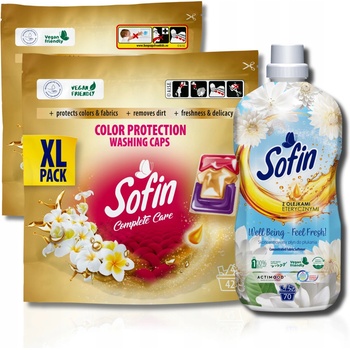 Sofin Kapsule na pranie Color 66 praní + aviváž Feel Fresh 1,4 l